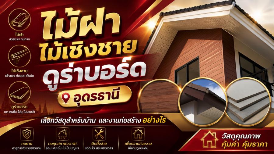 ไม้ฝา ไม้เชิงชาย ดูร่าบอร์ด อุดรธานี เลือกวัสดุสำหรับบ้านและงานก่อสร้างอย่างไร