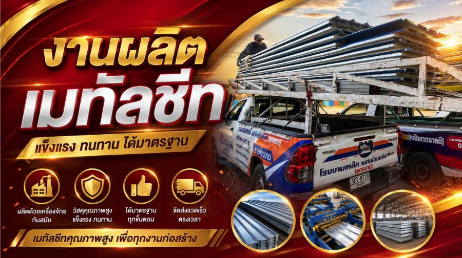 งานผลิตเมทัลชีท อุดรธานี
